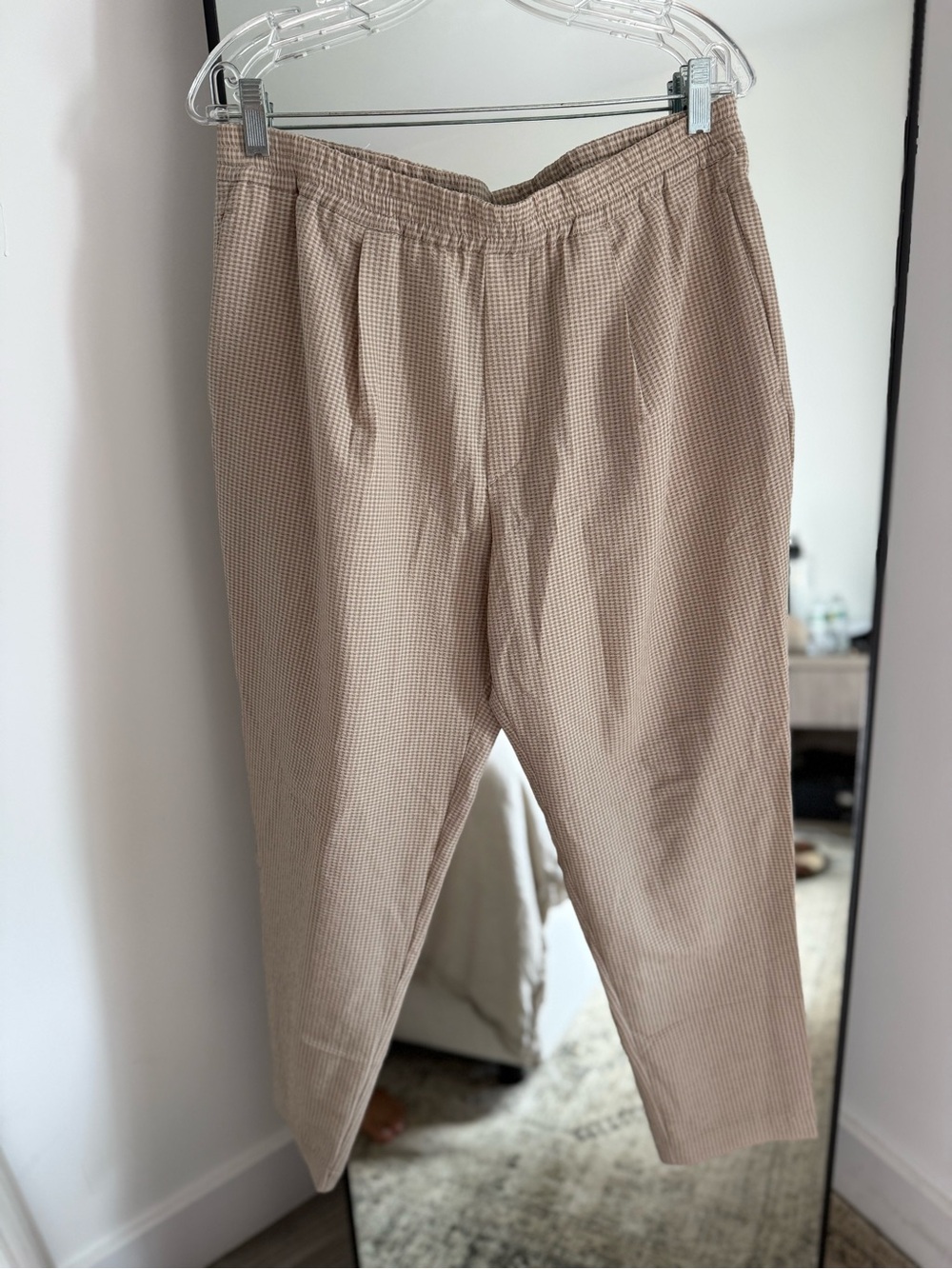 Zara Beige Corduroy Tapered Men's Pants